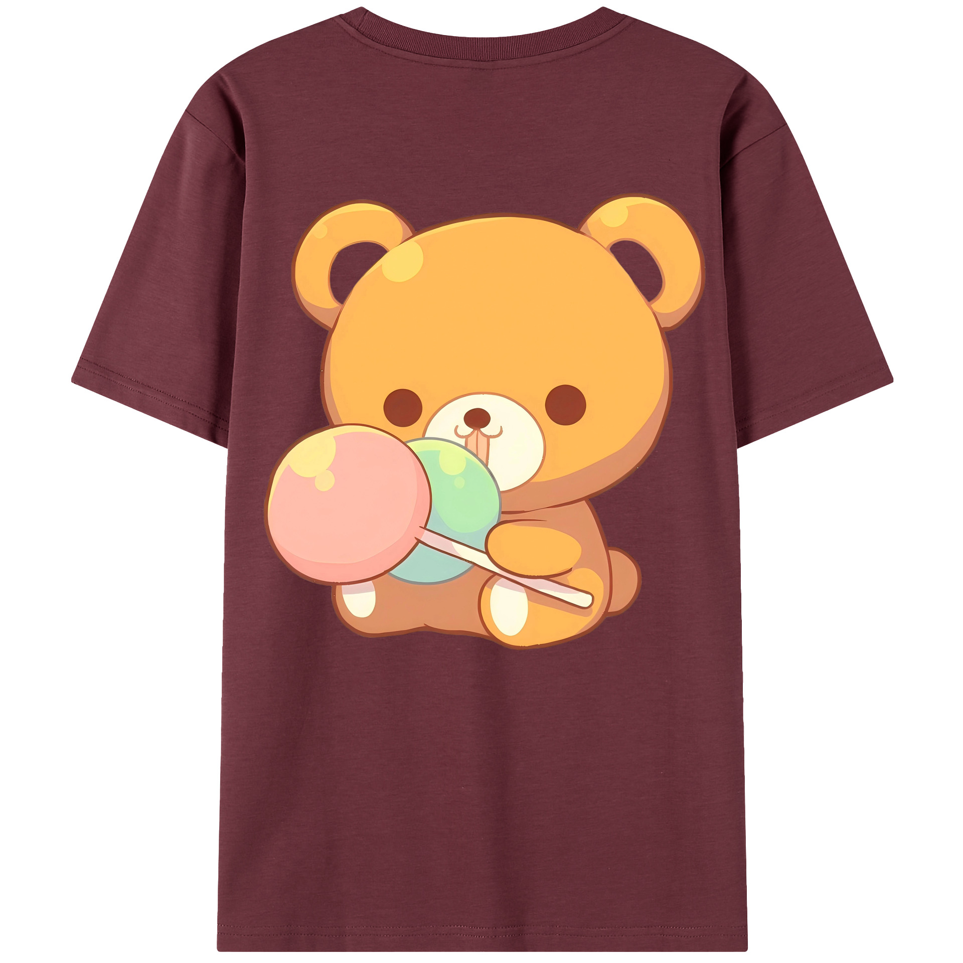 （画像用） リラックマ リラックマ キイロイトリ Rilakkuma Korilakkuma Kiiroitori 綿100％半袖Tシャツ（背面プリント）